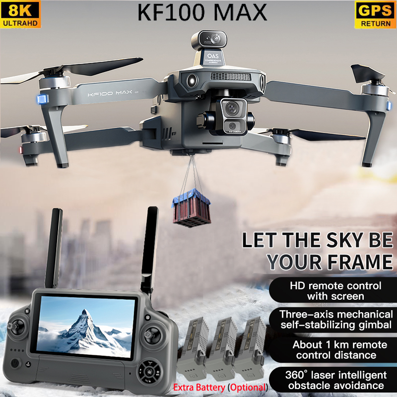 Drone Camera 4K - KF100 MAX GPS Drone 4K กล้อง