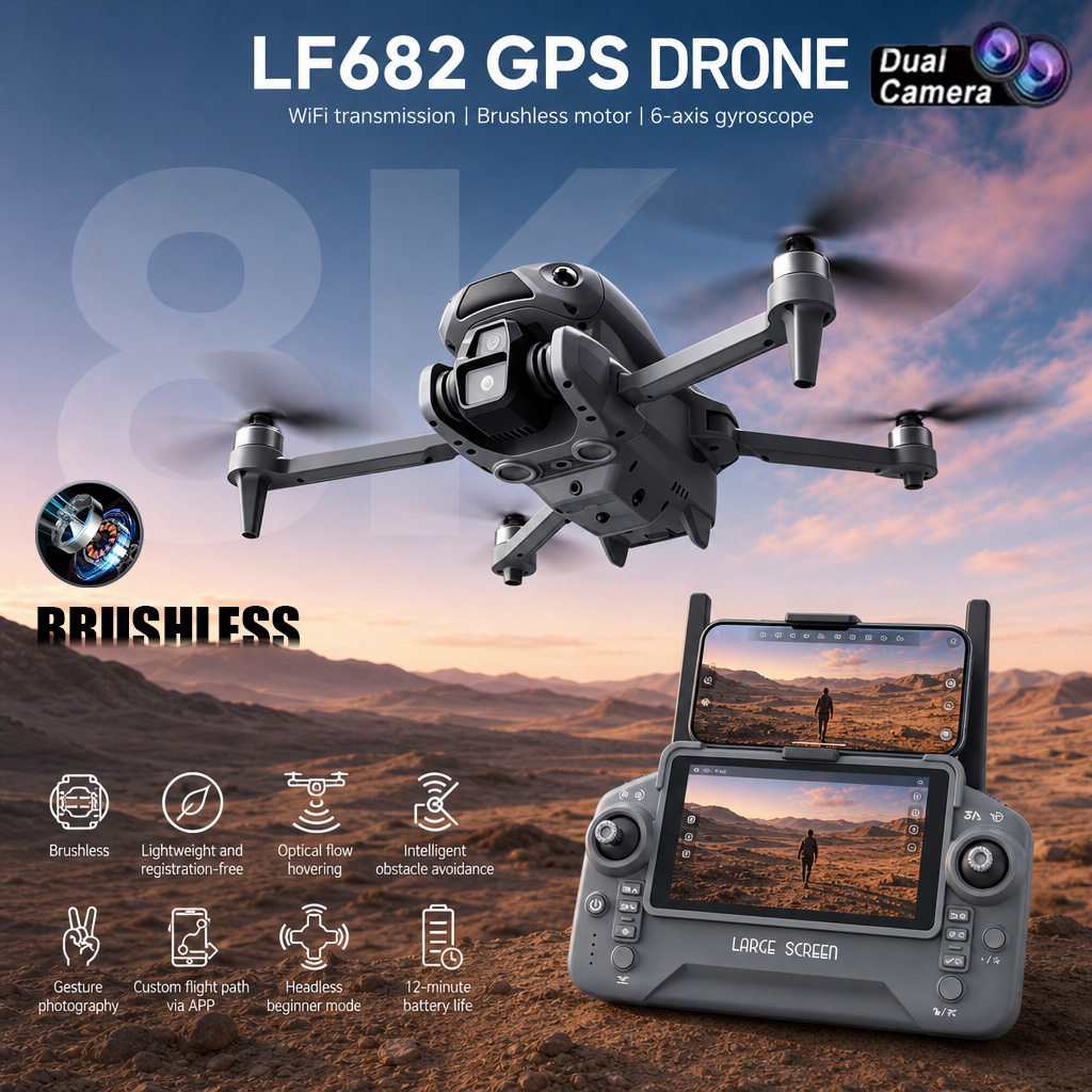 Drone Camera Professional - โดรนรุ่นใหม่ LF682 กล้องคู่ 8K FPV ระดับมืออาชีพ