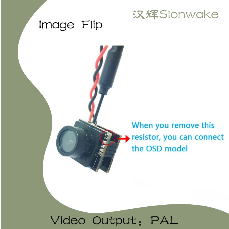 Slonwake 5.8G 48CH 25mW FPV VT - Drone Camera Wide Angle บทวิจารณ์และราคา
