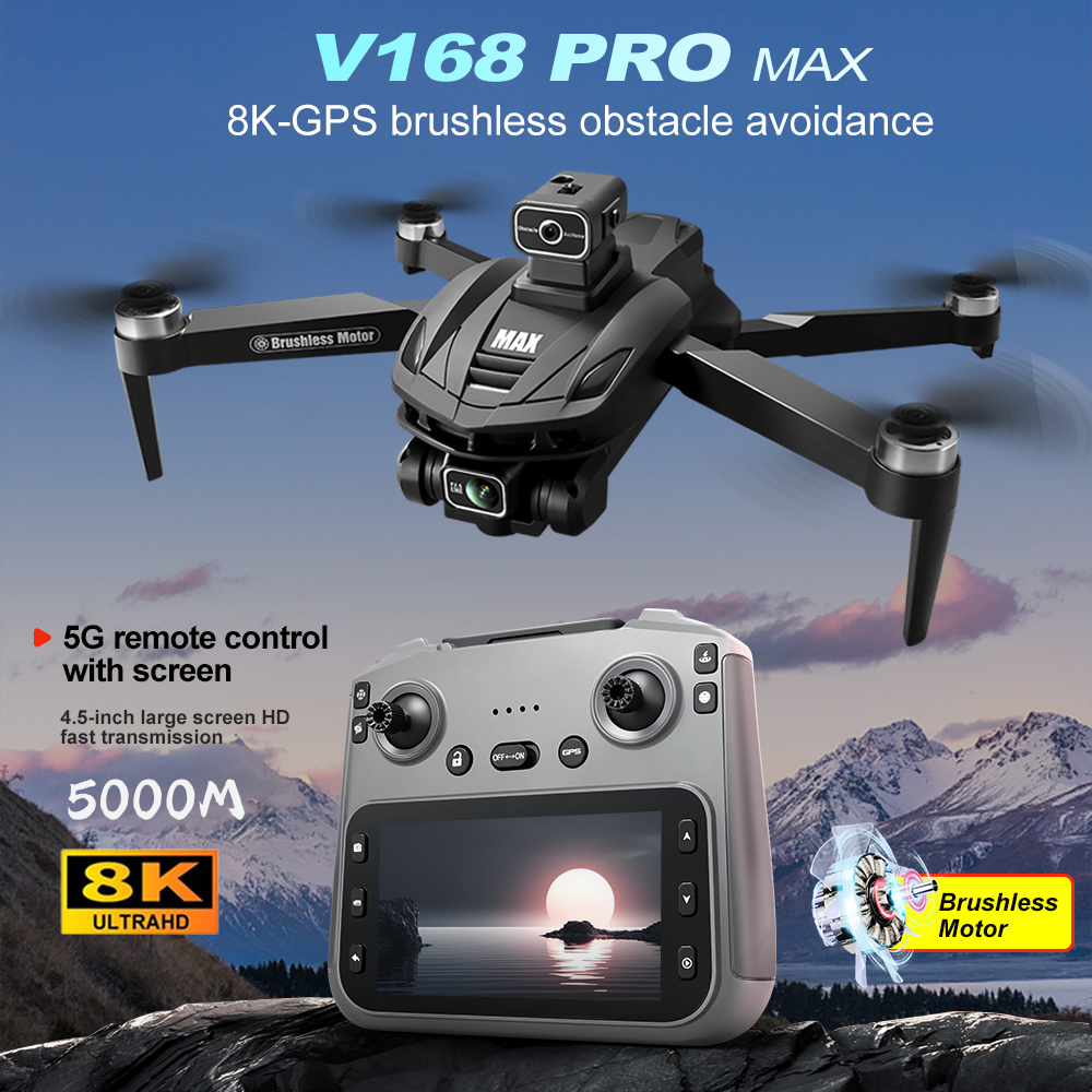 V168 PRO Max GPS Drone 8K Prof - Drone Camera Lens บทวิจารณ์และราคา